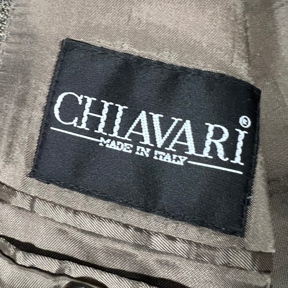 Chiavari Blazer Mens 42R Brown Cotton Wool Lanificio Calvino Vitale Italy Coat - Picture 4 of 16